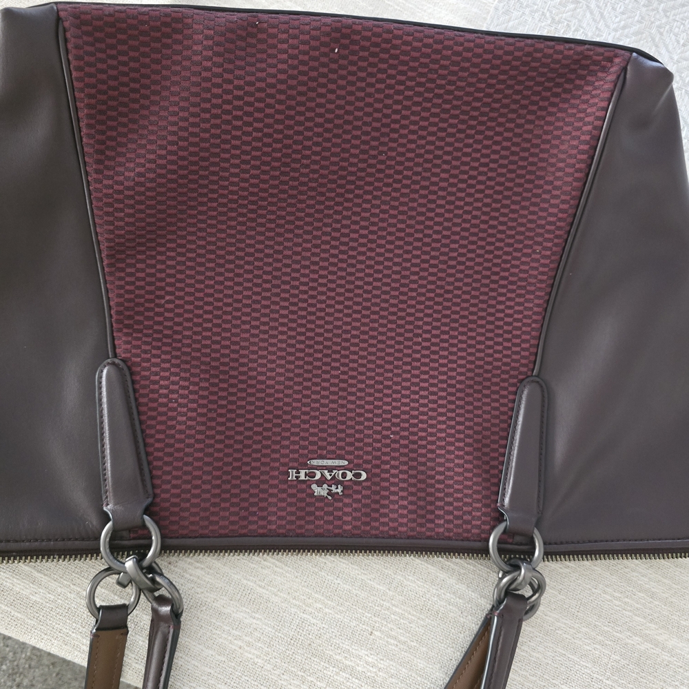 Coach Burgundy and Brown Bag
